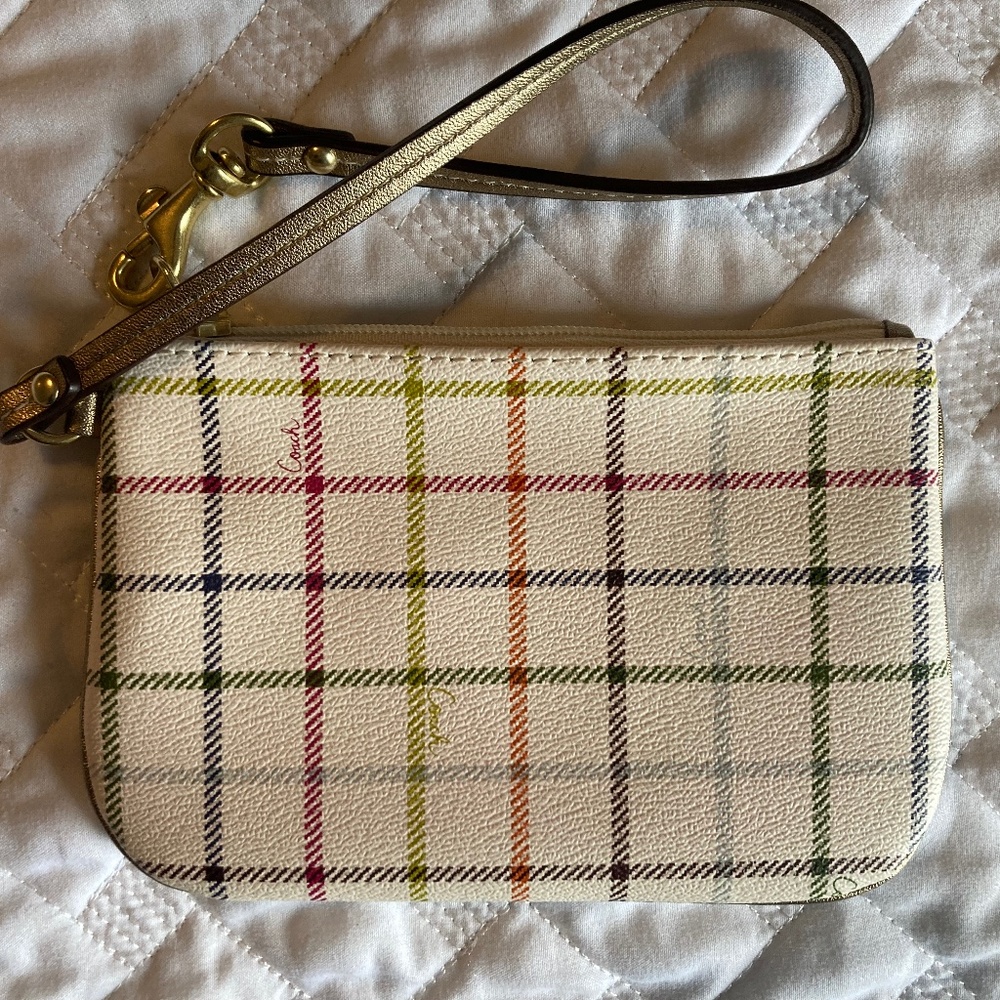 Coach corner zip wristlet